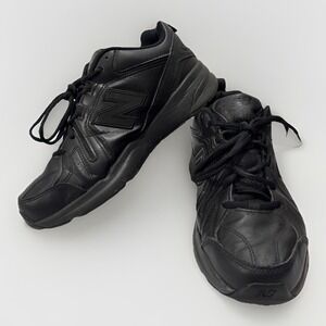 New Balance 608v5 Slip Resistant Black Leather Training Shoes WX608AB5 Size 10.5